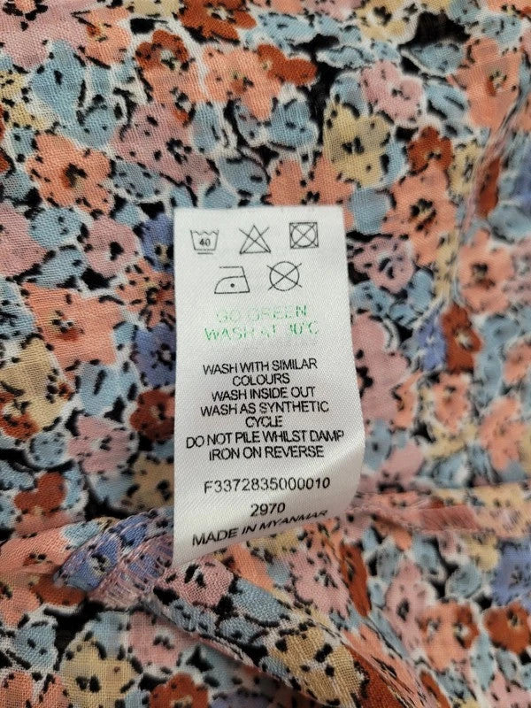 Papaya Floral Blouse UK8 Long Sleeves Pre-Owned