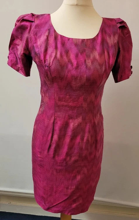 Japlene Silk Dress Pink UK10 Pre-Owned