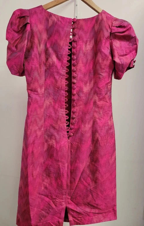 Japlene Silk Dress Pink UK10 Pre-Owned