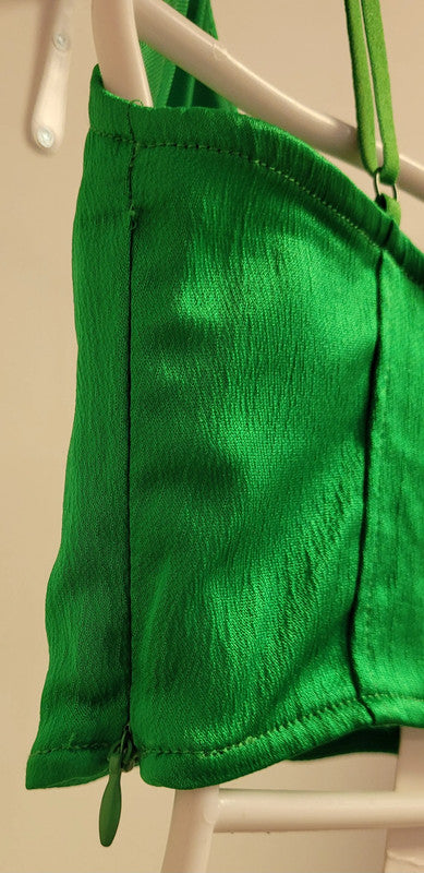 Zara Emerald Green Corset Bustier Top Size S BNWT