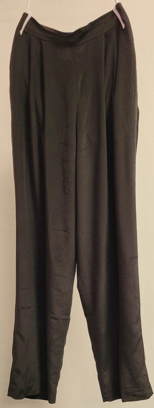 Maggy London Petites Size 4 Silk 2-Piece Suit Black/White Pre-Owned
