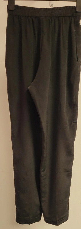 Maggy London Petites Size 4 Silk 2-Piece Suit Black/White Pre-Owned