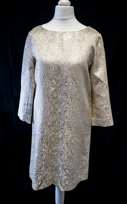 Tara Jarmon Mini Dress Size 36 Silver Pre-Owned