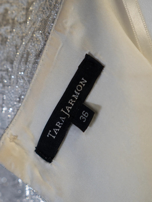 Tara Jarmon Mini Dress Size 36 Silver Pre-Owned