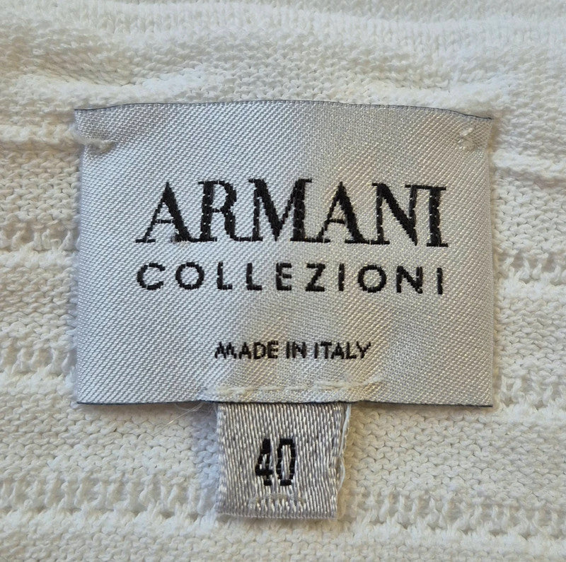 Armani Top White Size 40 Pre-Owned