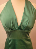 Spotlight by Warehouse Emerald Green Halter-neck Dress UK10 Pre-owned