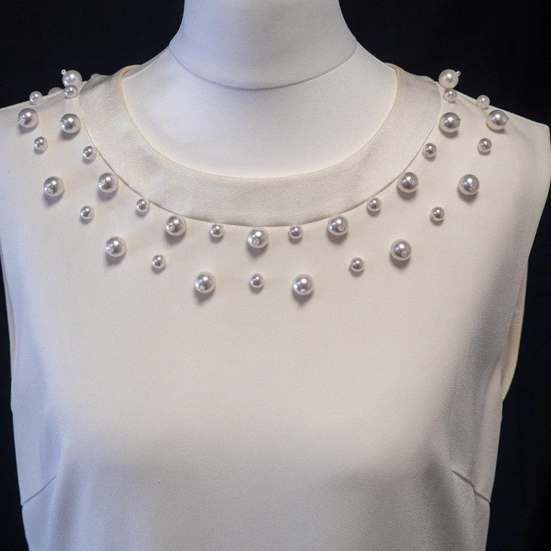 DKNY Sleeveless Top Cream US6/UK12 Pre-Owned