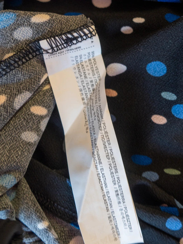 Mango Knee Length Dress Black/Multi Size Large/UK12 NWT