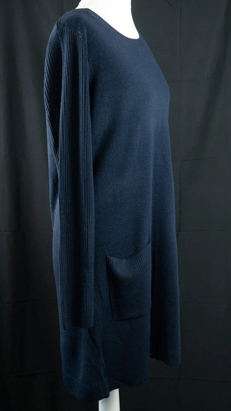 Tu Woman Jumper Dress Navy UK12 Pre-Owned