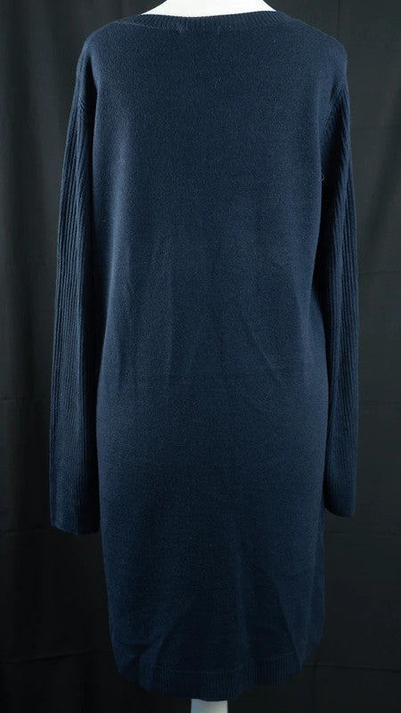 Tu Woman Jumper Dress Navy UK12 Pre-Owned