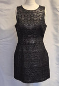 New Look Shift Dress UK12 Black/Silver Pre-Owned