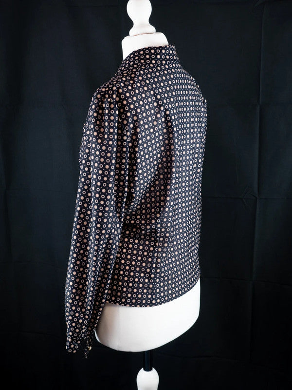 Debenhams Classics Blouse Black/Brown UK12 Pre-Owned
