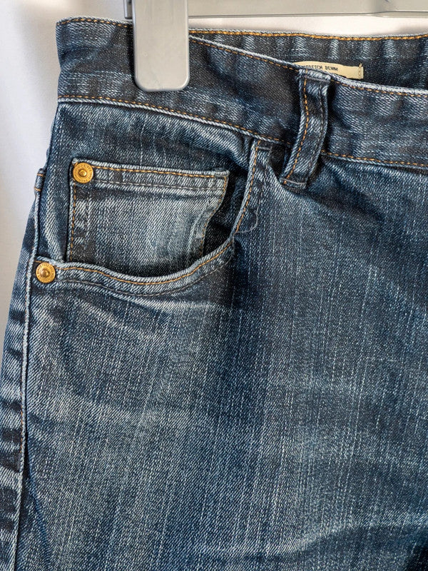 Next Men's Slim Fit Jeans Stone Wash Blue 34R Pre-Owned