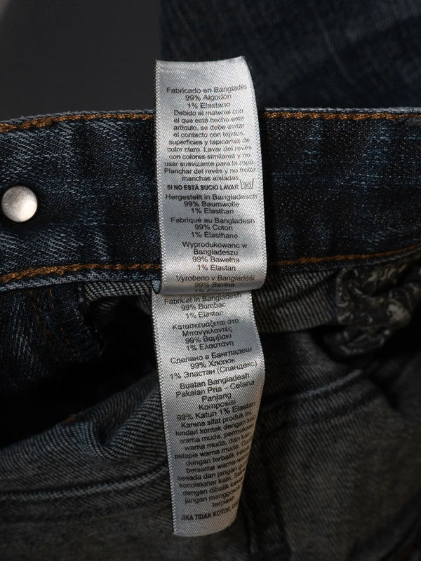 Next Men's Slim Fit Jeans Stone Wash Blue 34R Pre-Owned