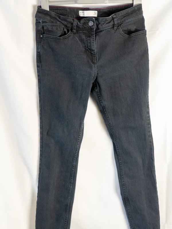 Next Women's Skinny Jeans Black UK12 Pre-Owned