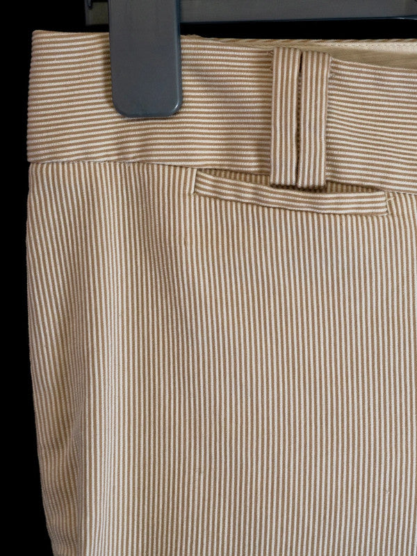 Banana Republic 3/4 Crop Trousers Cream/White Size 8 Pre-Owned