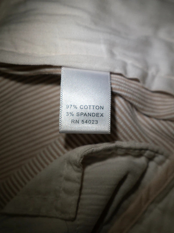 Banana Republic 3/4 Crop Trousers Cream/White Size 8 Pre-Owned