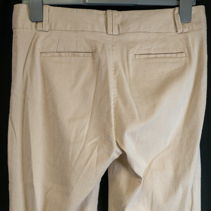 Banana Republic 3/4 Crop Trousers Cream/White Size 8 Pre-Owned