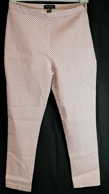 New Look Capri Trousers Pink/Black UK12 Pre-Owned