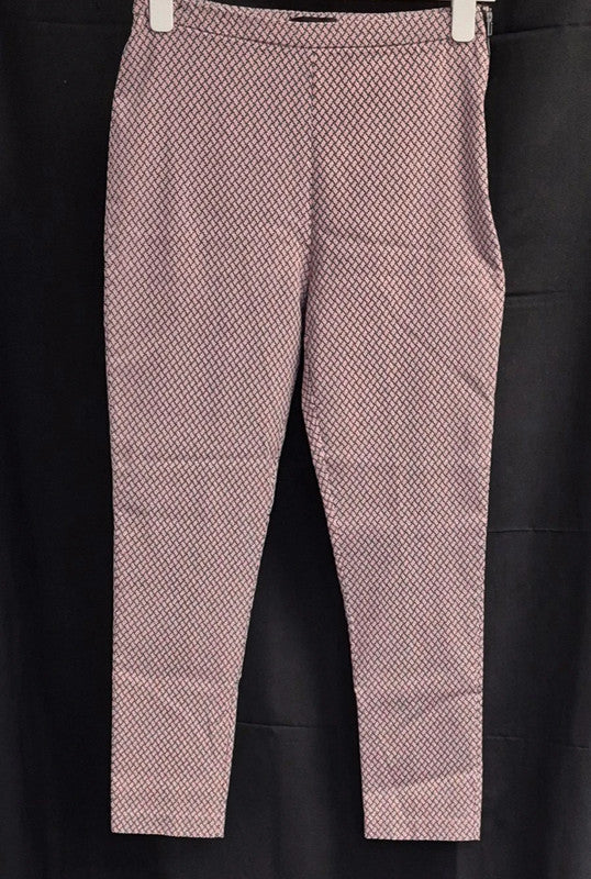New Look Capri Trousers Pink/Black UK12 Pre-Owned