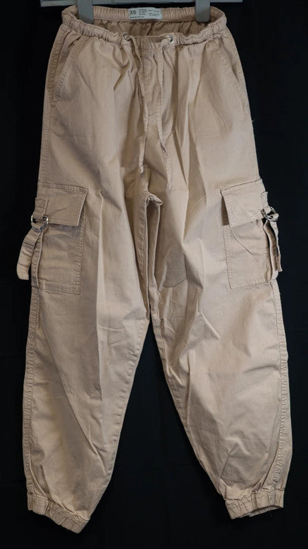 Primark Women's Cargo Trousers Beige Size 6-8 (XS) Pre-Owned