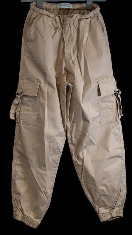 Primark Women's Cargo Trousers Beige Size 6-8 (XS) Pre-Owned