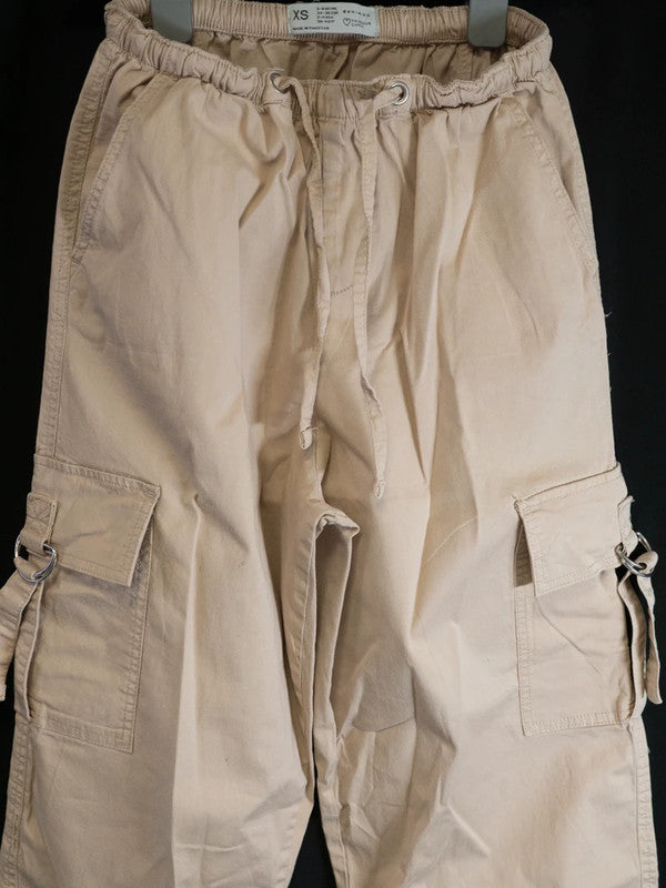 Primark Women's Cargo Trousers Beige Size 6-8 (XS) Pre-Owned