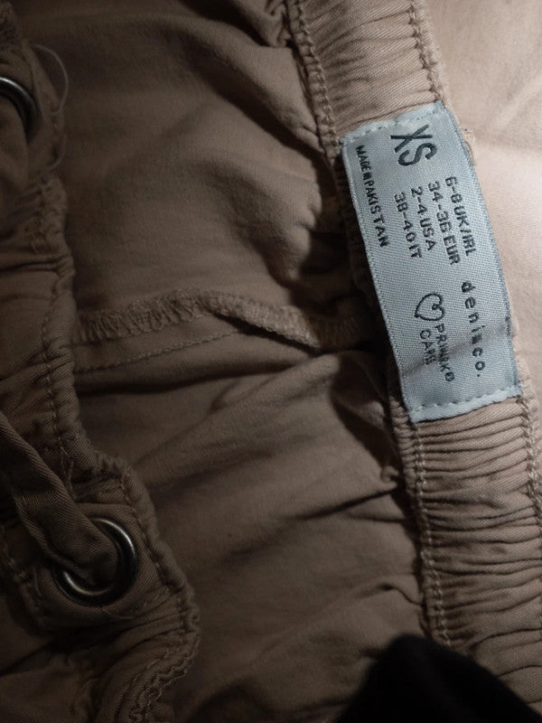 Primark Women's Cargo Trousers Beige Size 6-8 (XS) Pre-Owned