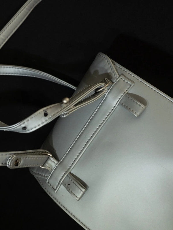 Krizia Crossbody Handbag Silver