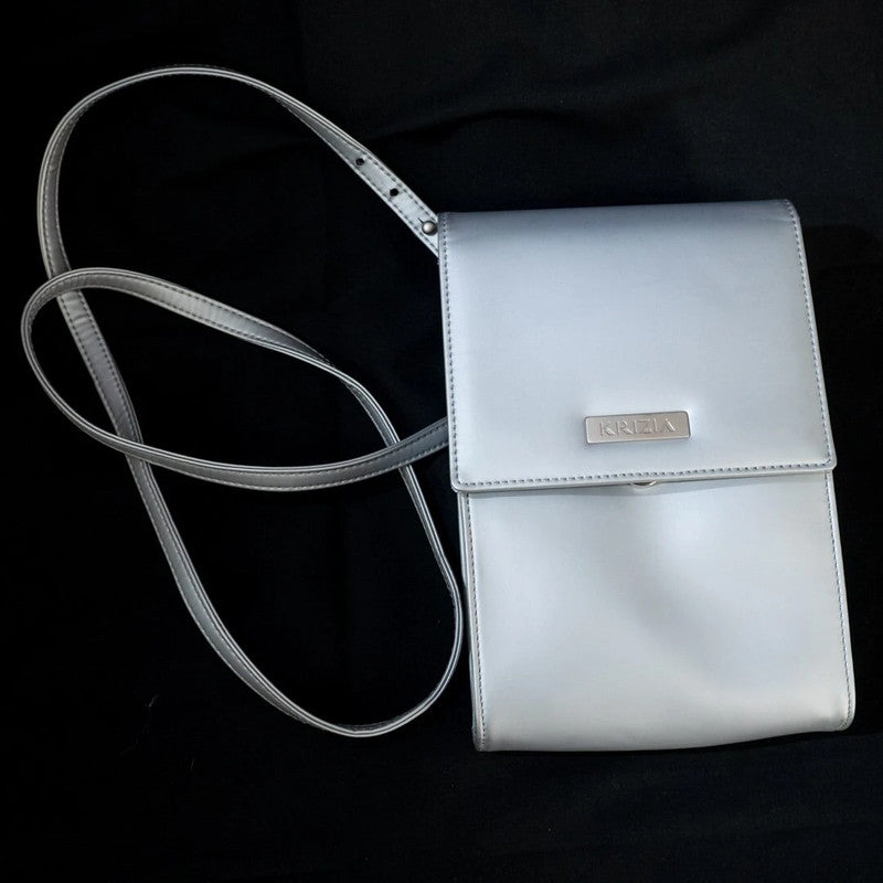 Krizia Crossbody Handbag Silver