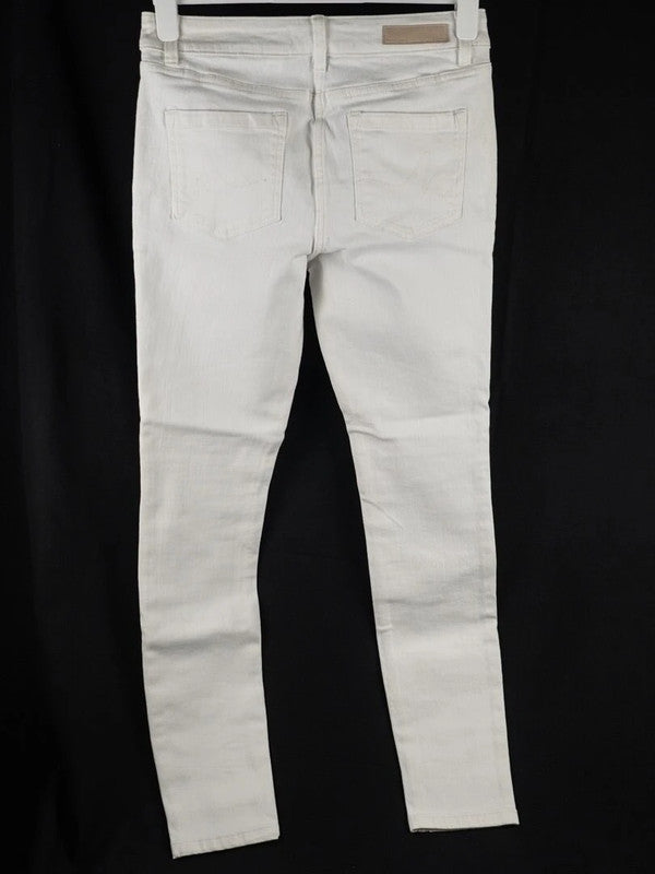 Next Skinny Mid Rise Jeans White Size 10R