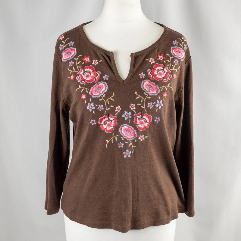 Marks &amp; Spencer Flowered Design T shirt Size 12