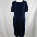 Whistles Size 12 Navy Knee Length Dress