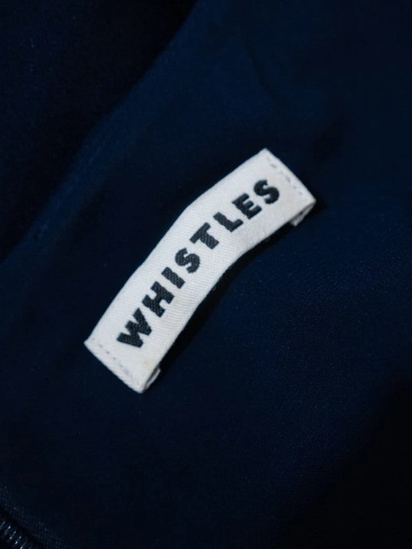 Whistles Size 12 Navy Knee Length Dress
