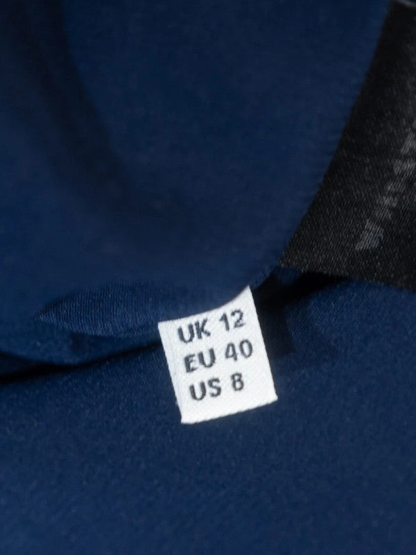 Whistles Size 12 Navy Knee Length Dress