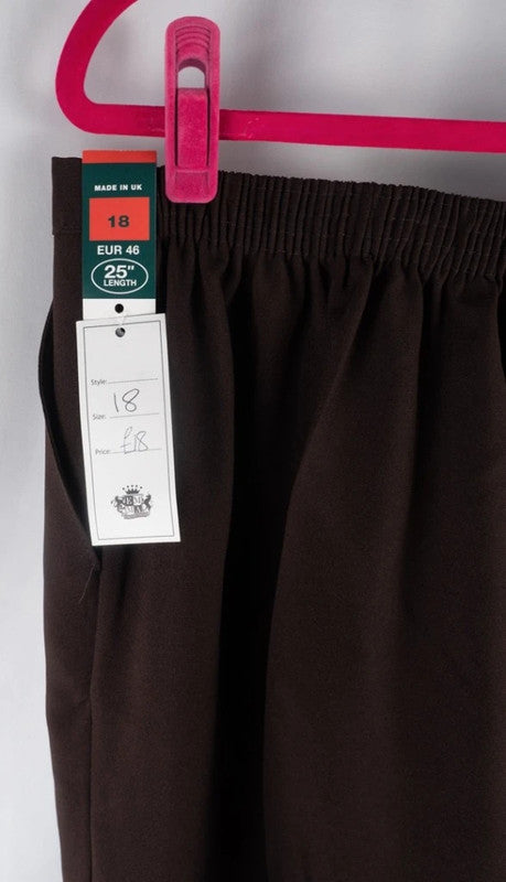 Emma Collection Brown Ladies Trousers size 18 NWT
