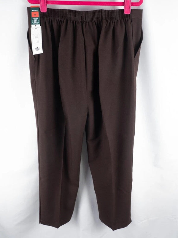 Emma Collection Brown Ladies Trousers size 18 NWT
