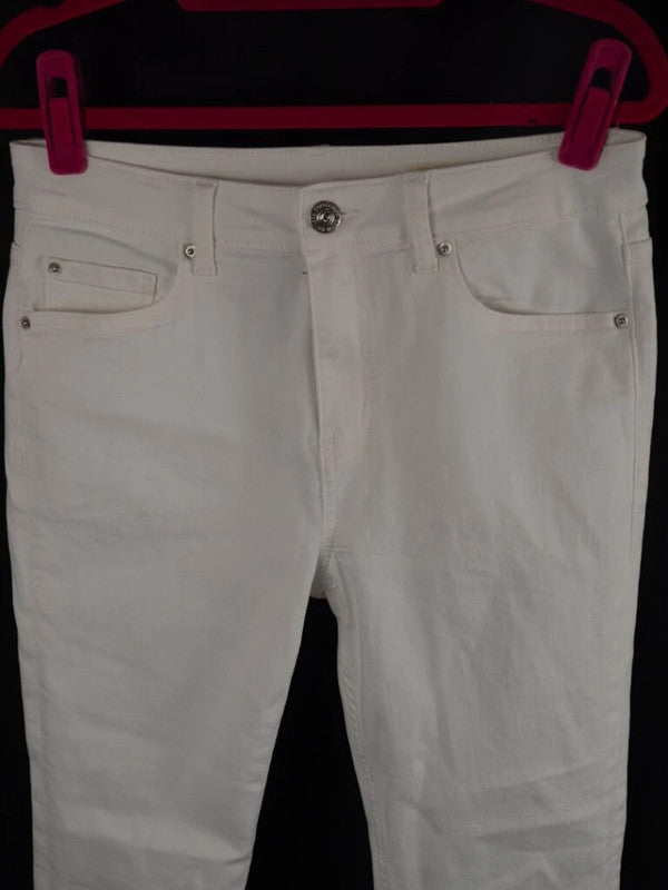 M&amp;S The Lily Slim Jeans White Size 12R