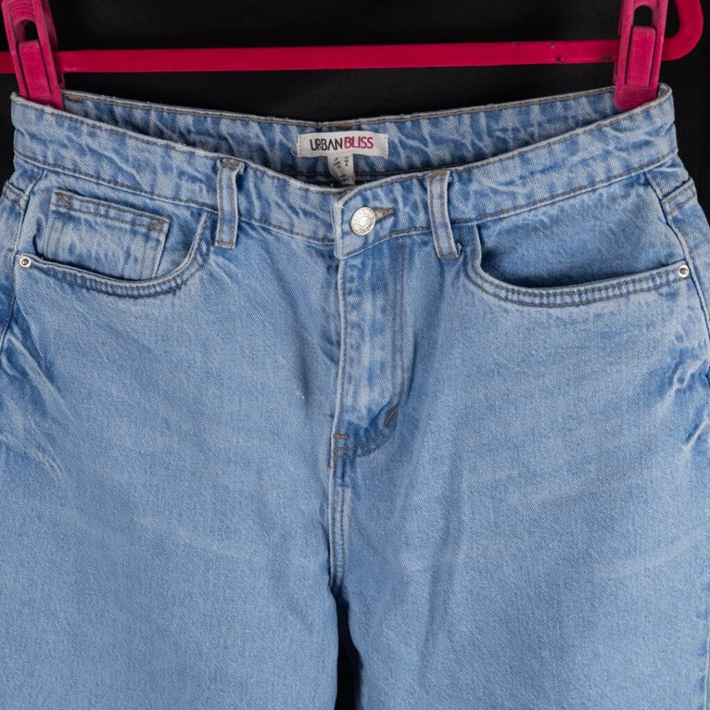Urban Bliss Mom Jeans Blue Ripped  Size 12 NWT
