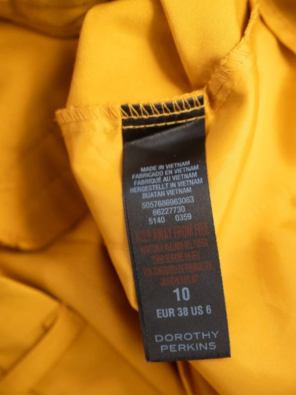 Dorothy Perkins Straight Leg Trousers Mustard size 10