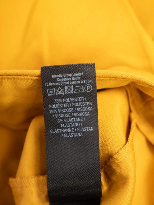 Dorothy Perkins Straight Leg Trousers Mustard size 10