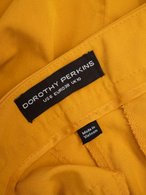 Dorothy Perkins Straight Leg Trousers Mustard size 10