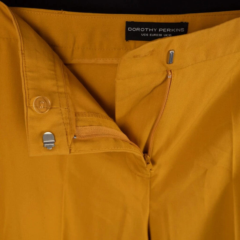 Dorothy Perkins Straight Leg Trousers Mustard size 10