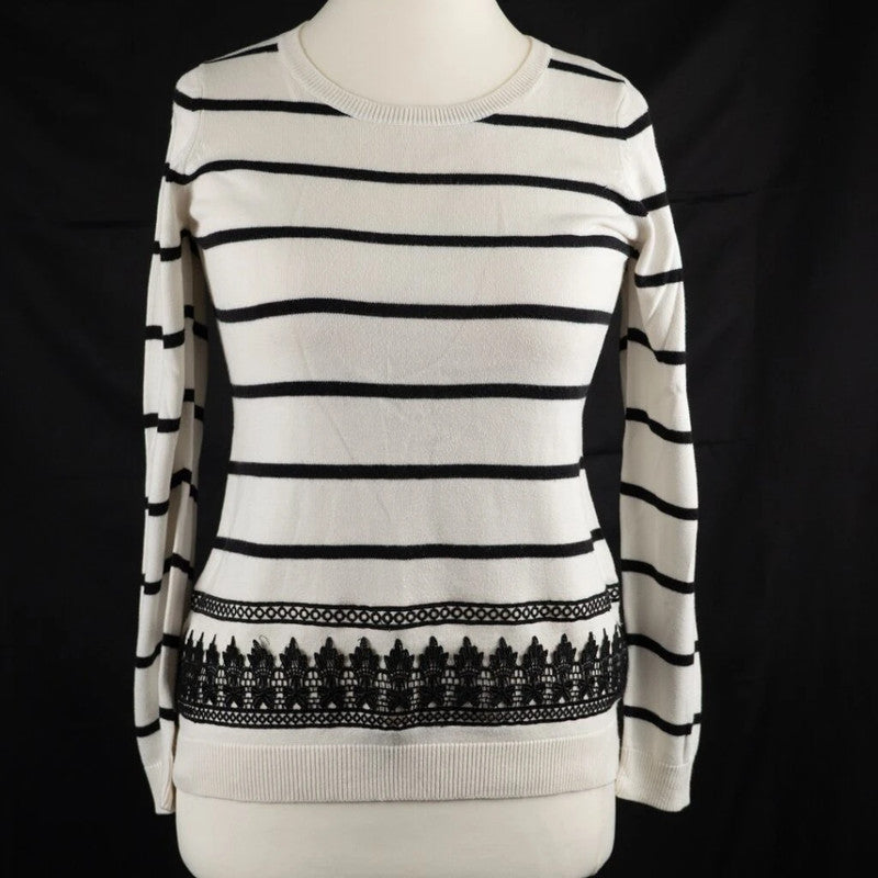 Dorothy Perkins  White Pattern Jumper   Size 8
