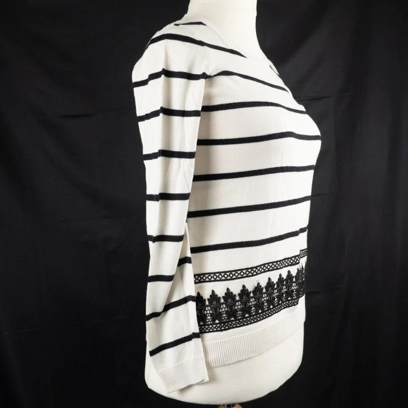 Dorothy Perkins  White Pattern Jumper   Size 8