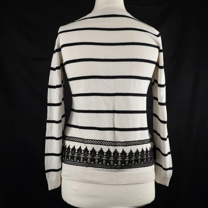 Dorothy Perkins  White Pattern Jumper   Size 8