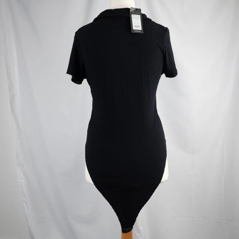 New Look Black Body Suit Size 14 NWT