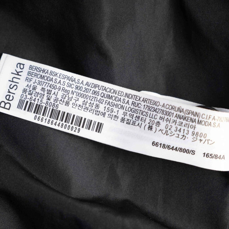 Bershka Black Faux Ladies Jacket Size EUR S