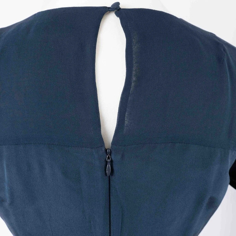 French Connection Silk Navy Dress Size 10