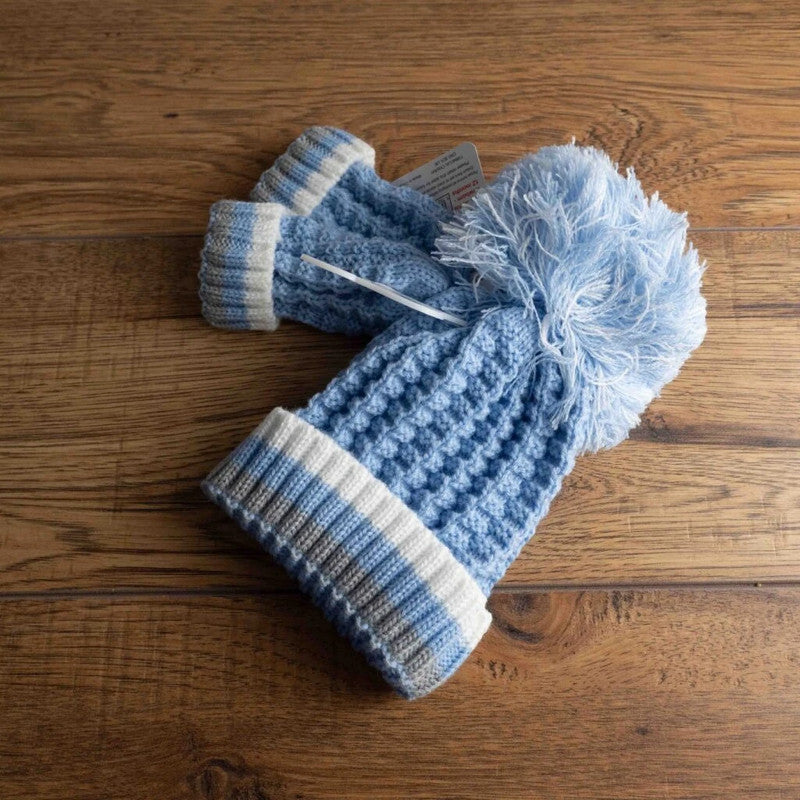 Elegance Soft Touch Hat &amp; Mittens Set NB-12months NWT